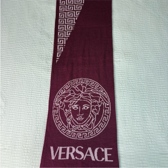 Versace Fuchsia and Light Pink Medusa Scarf - Picture 5 of 8
